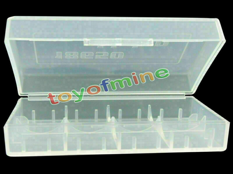 1 x 18650/16340/CR123A Transparent White Battery Case Holder Storage Box