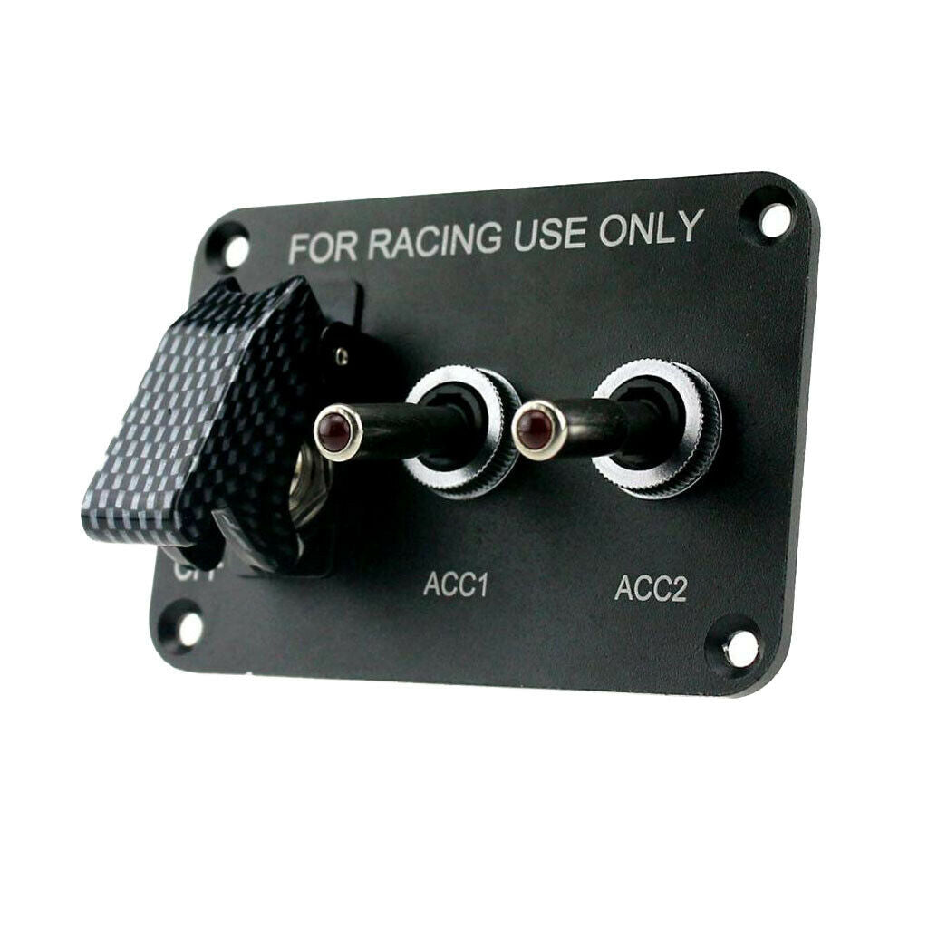 Car Marine Boat 12V 20A 3 Gang SPST Toggle Switches Control Aluminum Panel