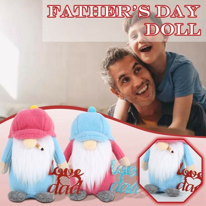 2 Pcs Father's Day Gnome Love Dad Tomte Swedish Nisse Scandinavian Elf DwarfF6B1