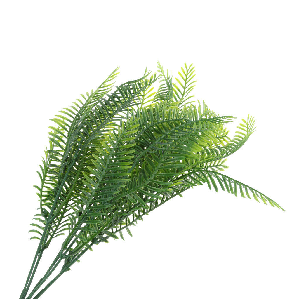 Artificial Plant 7 Branches Green Pteris Fern Leaves Grass Floral Decor 35cm