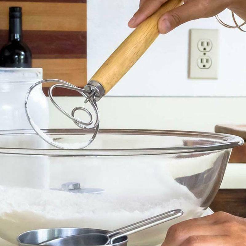 13" Stainless Steel The Danish Dough Whisk Dutch Whisk Hand Mixer Kitchen Kit