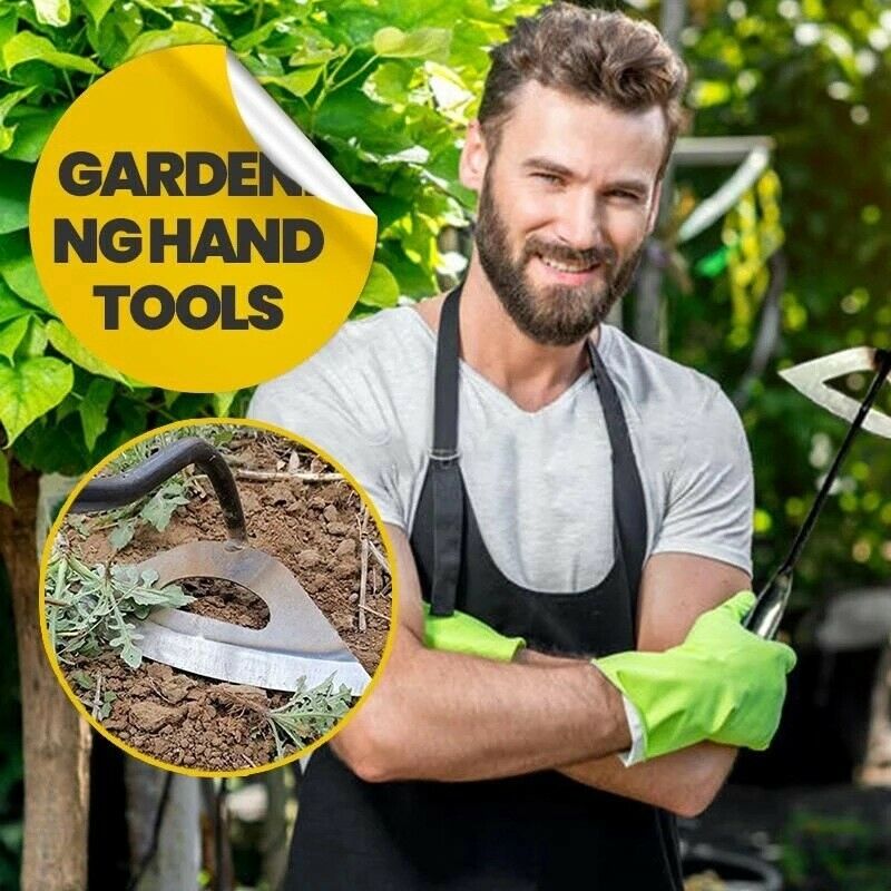 All-steel Hardened Hollow Hoes Handheld Weeding Rake Planting Vegetable FarmBDA
