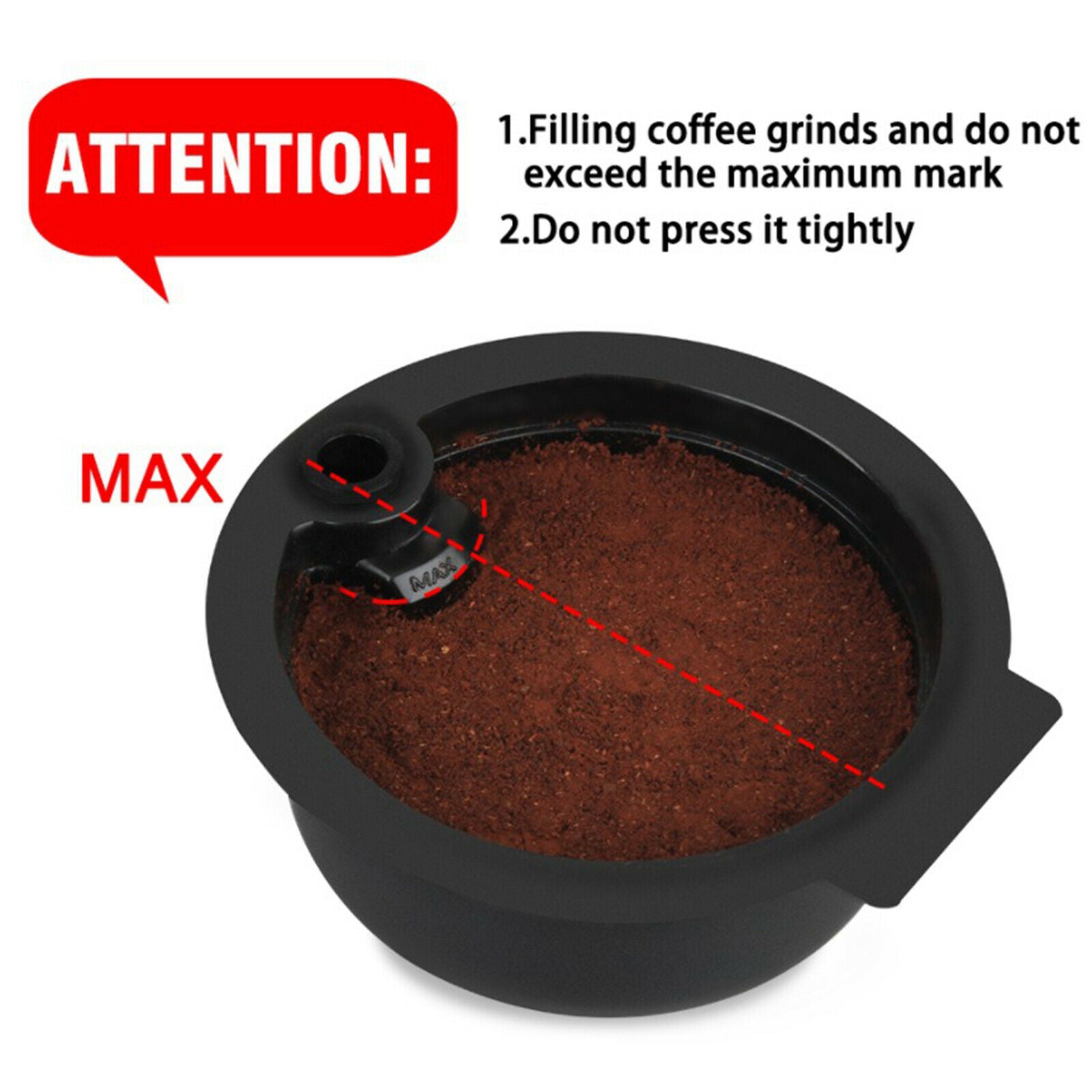 2x Refillable Reusable PP Coffee Capsule Pods Filter for Bosch   180ml