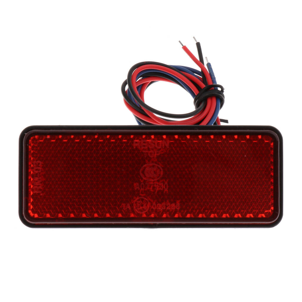 Car Motorcycle LED Reflector Brake Light Warning Lamp Conversion Kit Red