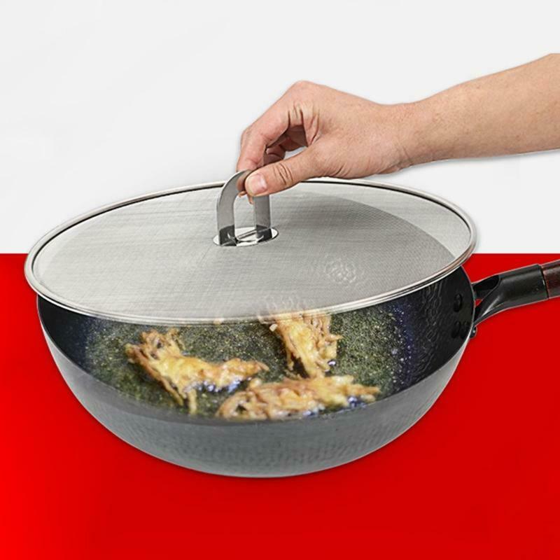 3 Pcs Frying Oil Spatter Net Cover Cooking Spatter Guard for Pans Kitchens Lid