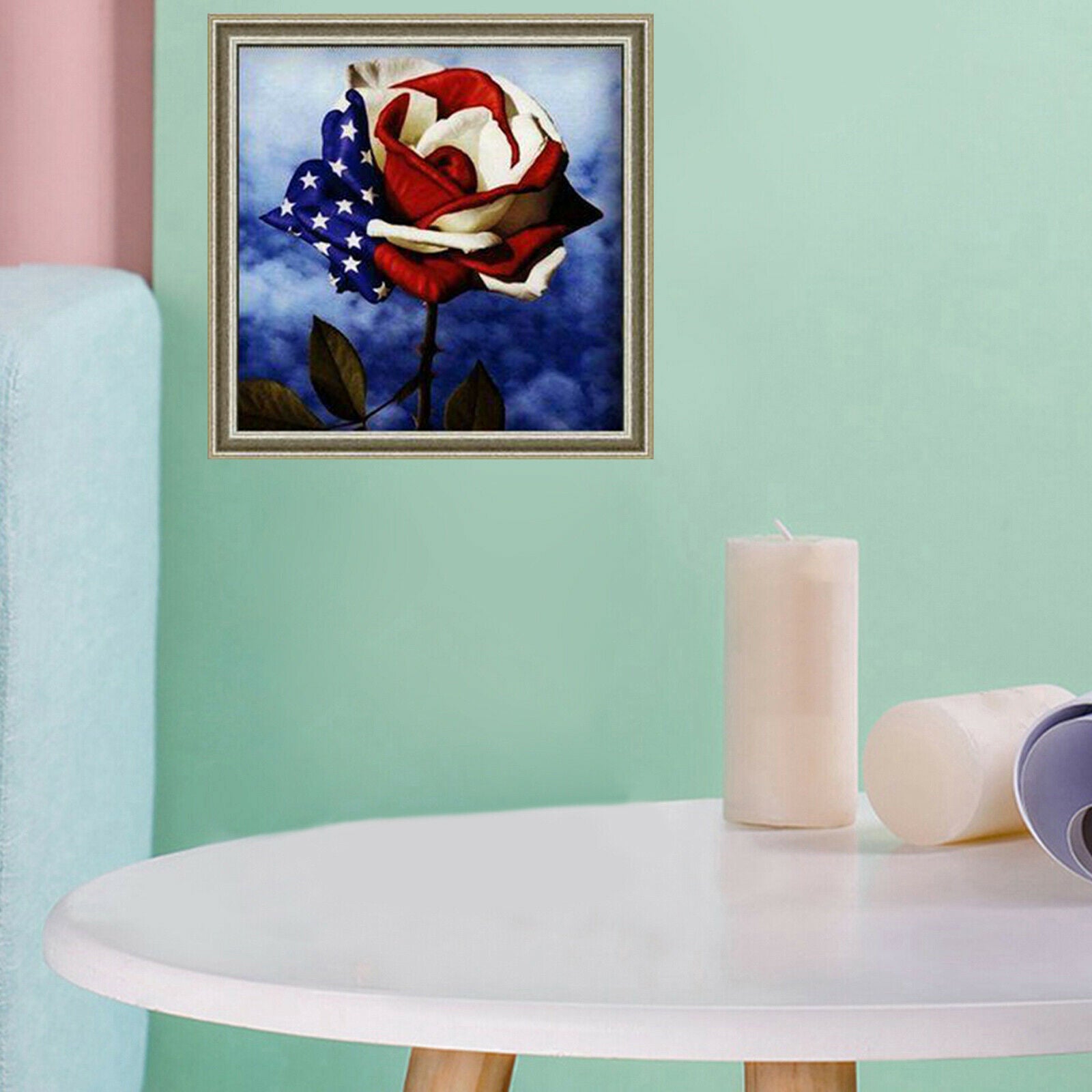 Flower DIY 5D Diamond Painting Kits Rhinestone Home Cross Stitch Arts Number