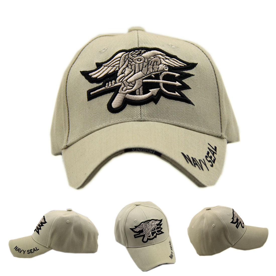 Outdoor US Military Hunting Embroidered Navy Seal Hat Baseball Cap Sunhat Khaki