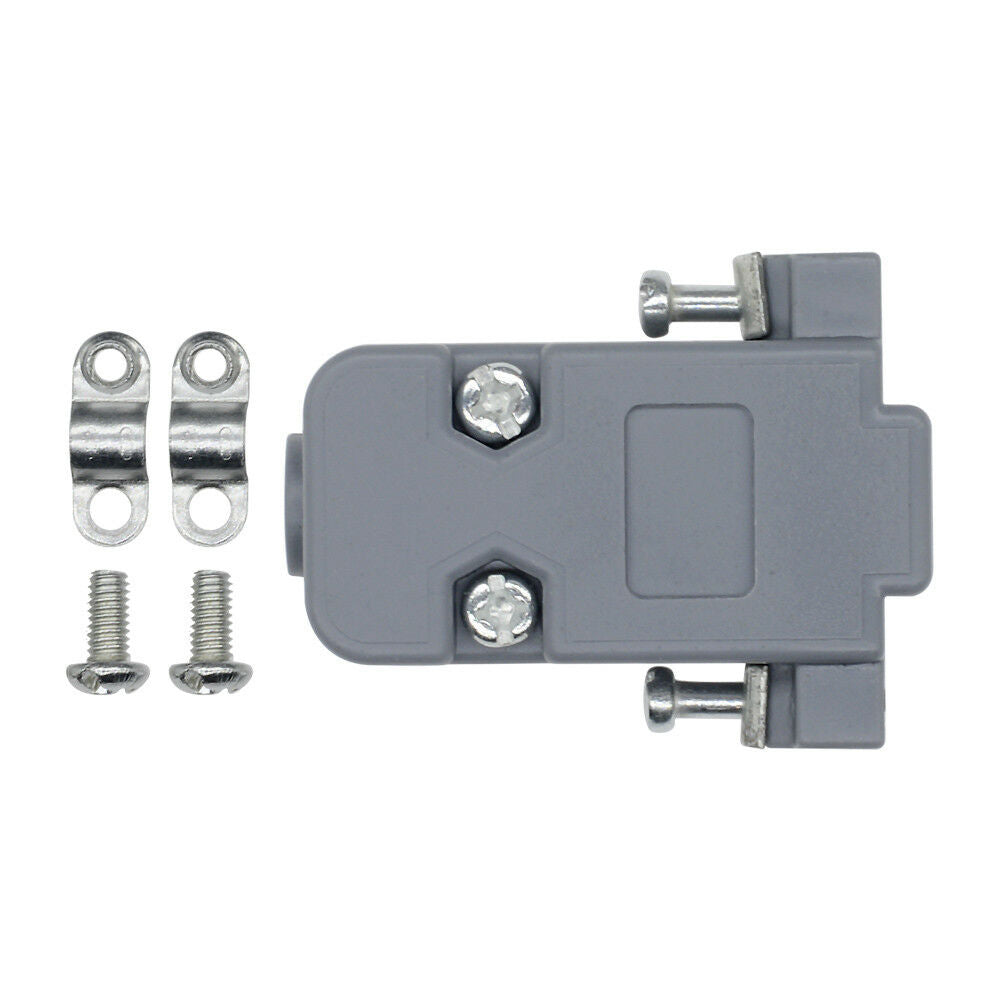 50PCS Grey D-Sub DB9 9Pin Plastic Hood Cover for 9 Pin or 15 Pin Connector