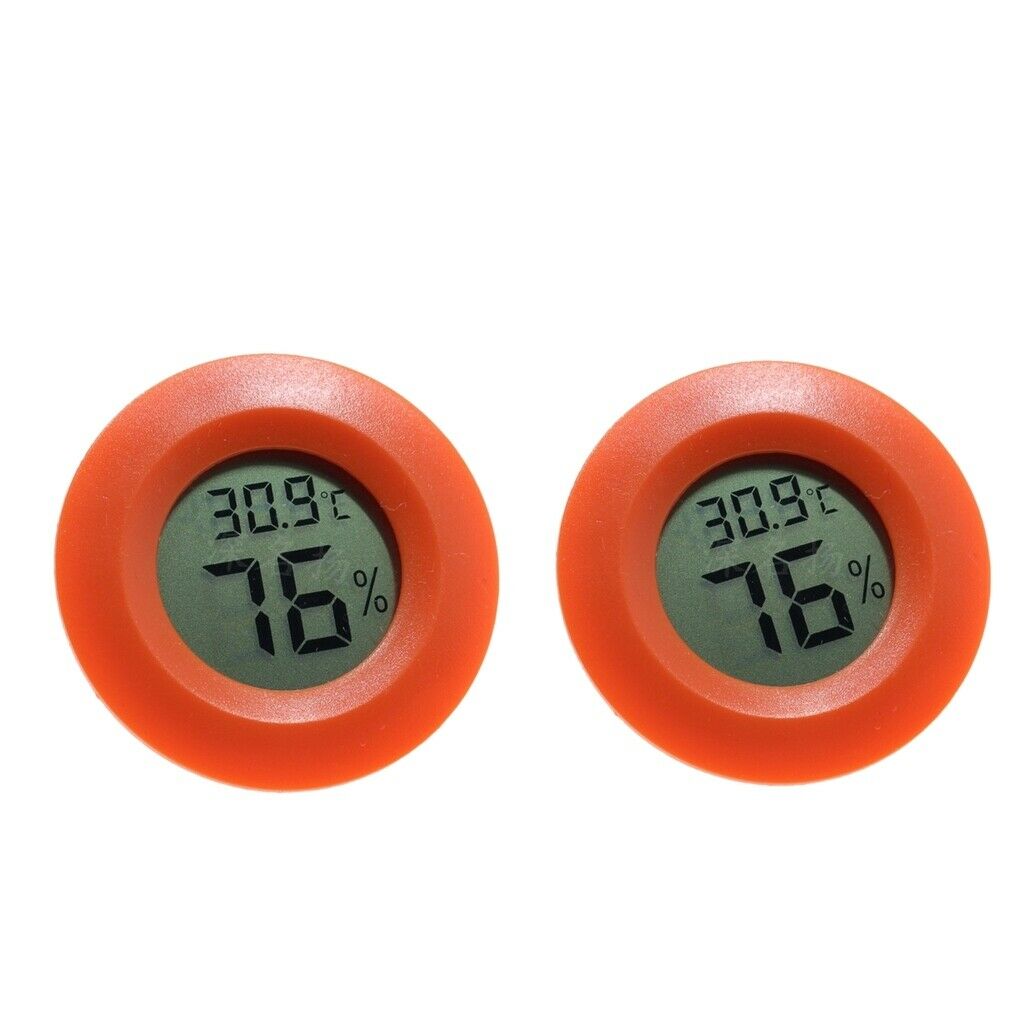 2x Round Reptile Thermometer Humidity Hygrometer Reptile Tank Supplies