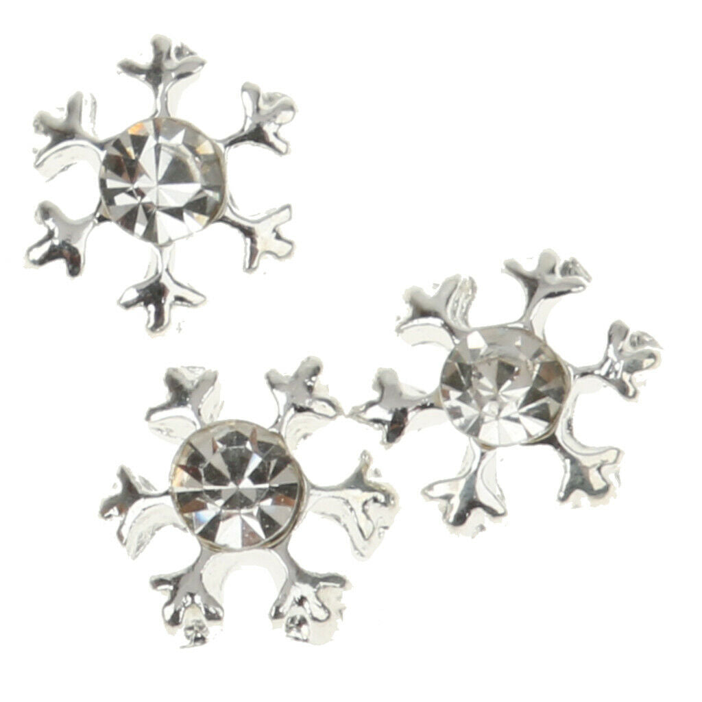 10 Nail Art Snowflake Alloy Rhinestones Peal Stricker Charms Jewelry Glitter