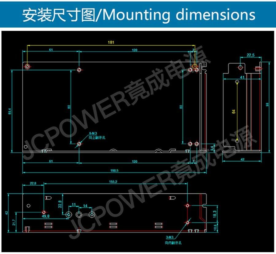 DC 24V 6A 150W Regulated Switching Power Supply PSU Transformer LED Strip CCTV