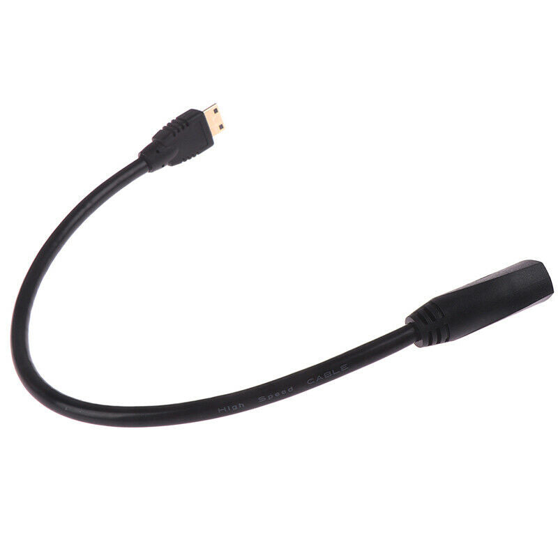 20CM Mini HDMI Male to HDMI Female Adapter Connect Cable Cord 1080P WU G3MOWI WF
