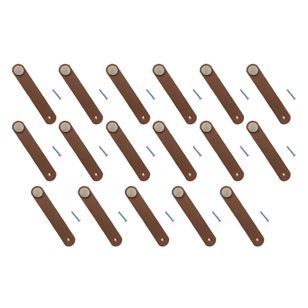 17x Leather Furniture Door Handle Nordic Pull Handle Knob for Door Cabinet A