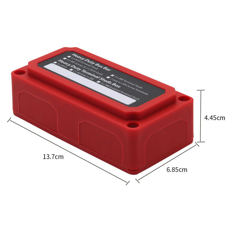300A Module Power Distribution Block Busbar Box with 4X M8(5/16") Terminal Studs