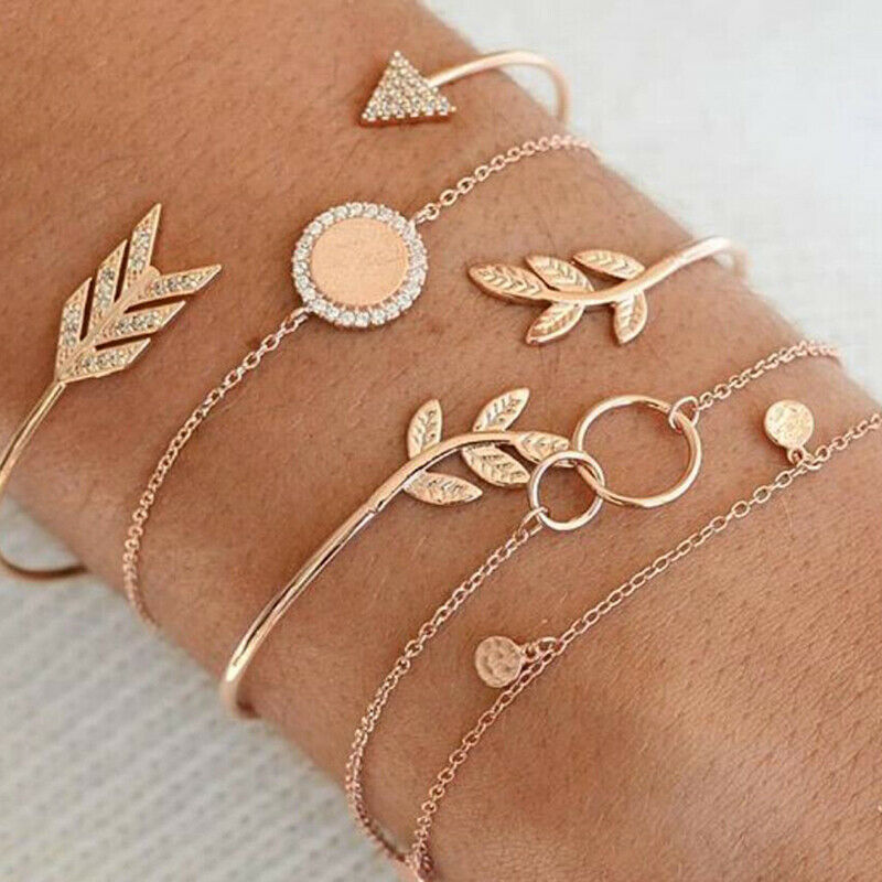 Bohemian Tassel Bracelets for Women Jewelry Geometric Leaves Beads Bracel.l8