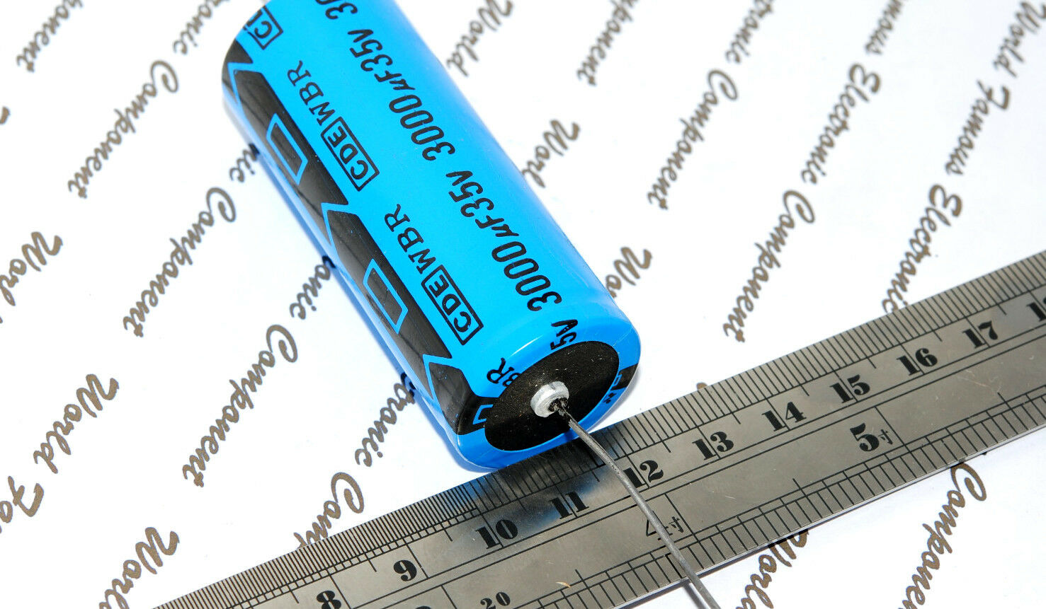 1pcs-CDE WBR 3000uF (3000µF) 35V Axial Electrolytic Capacitor-Cornell Dubilier