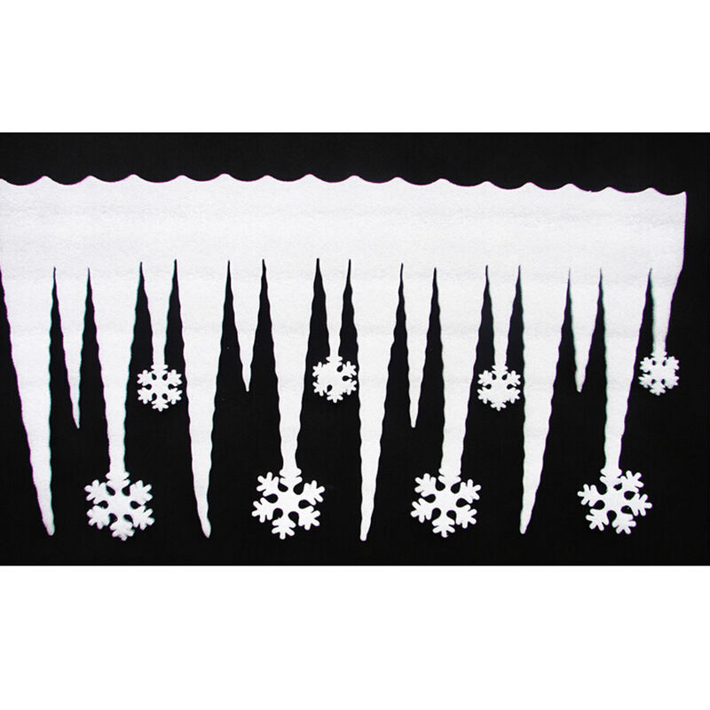 2PCS Christmas Snowflake Ice Strip Xmas Decor Ornament Festival Party Hot .l8