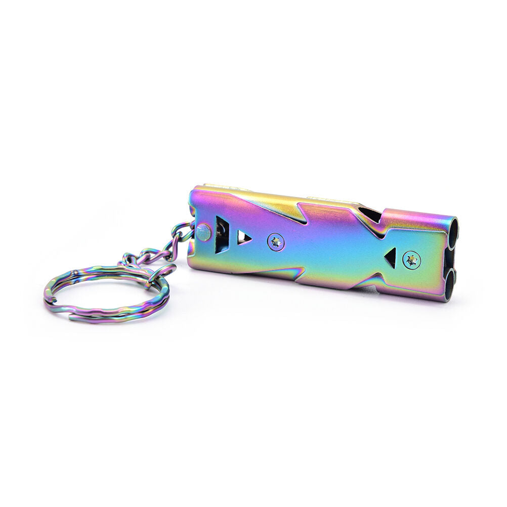 Stainless Whistle Double Tube Lifesaving Emergency SOS Outdoor Survival J.l8