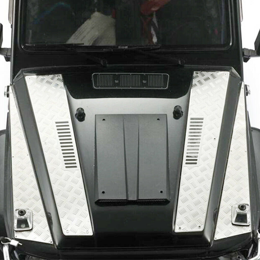 Metal Anti-skid Plate Hood Decorative Sheet 1/10 for 88096-4 G63 G500 RC Car