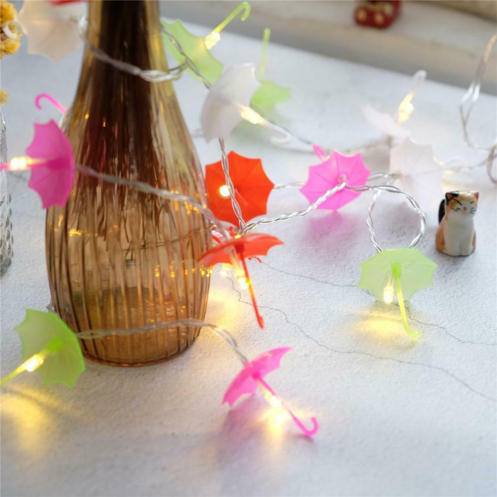 2m Warm White Fairy String Light Battery Operated Indoor Outdoor Umbrella