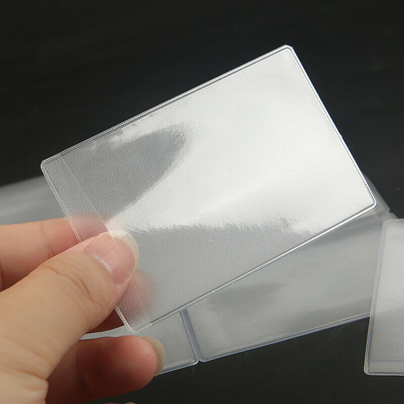 5X Plastic Cover Sleeve Dust Protector ID Credit Card Driving Licence Hold HN US
