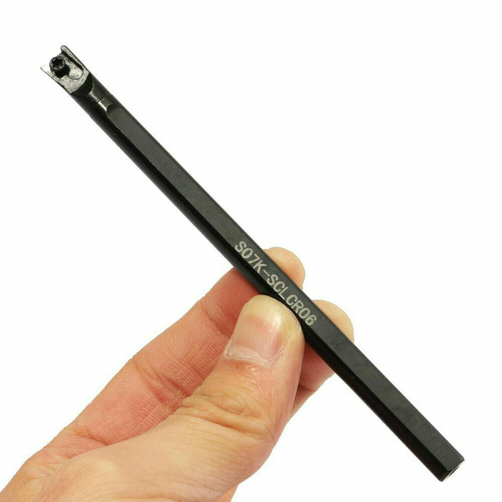 S07K-SCLCR06 7mmx125mm Lathe Boring Bar Turning Tool Holder +Wrench for CCMT0602