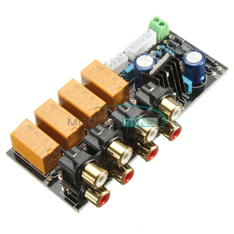 Audio Switching Board 4 Select 1 Audio Input signal Selector Relay Board DIY Kit