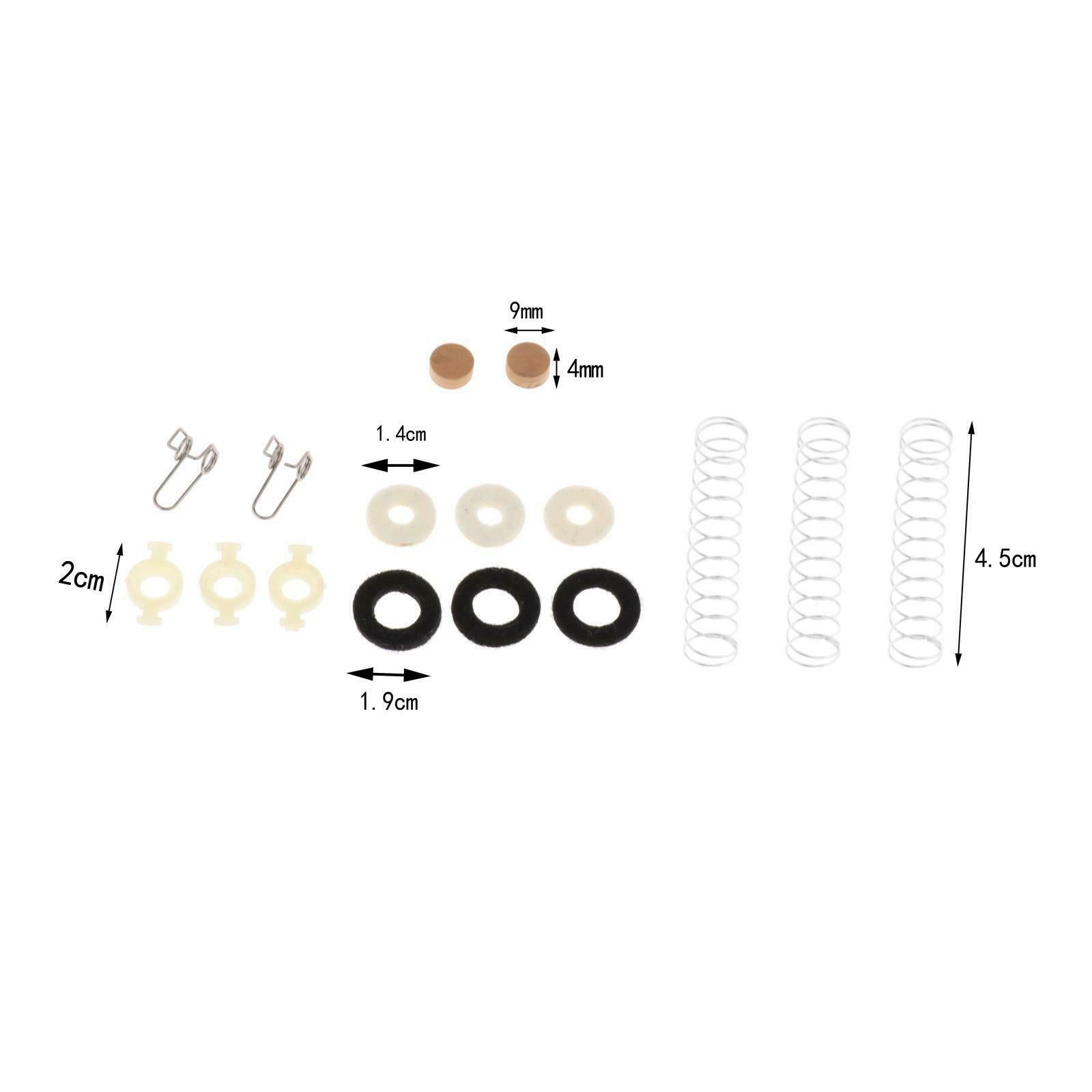 16pcs Durable Trumpet Piston Repair Kit w/ Brass Instrument Replacement