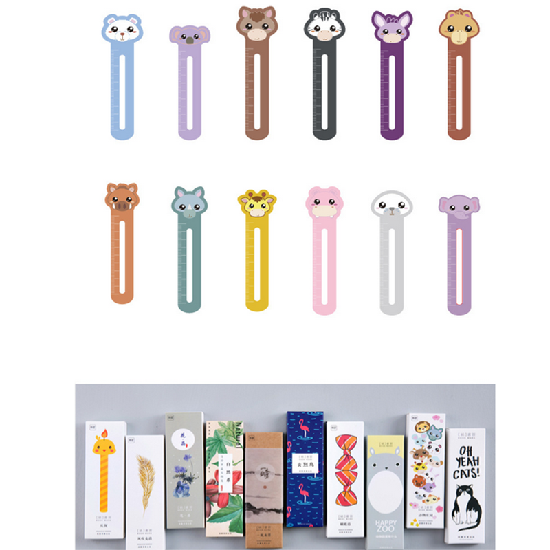 30pcs/Pack animal style Bookmarks  Message card student Supplies Ruler function