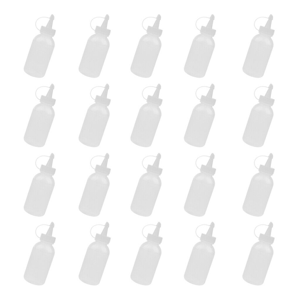 20 x 100ml Glue Applicator Bottle Clears Bottles with   Craft DIY Quilling