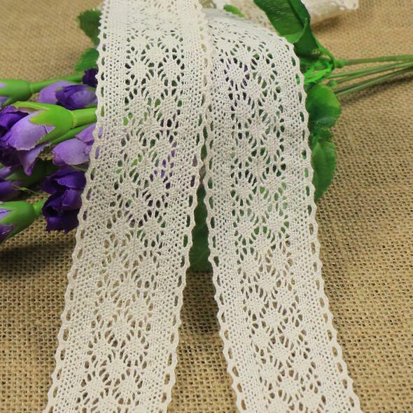 5 Yards Cotton Lace DIY Headdress Bowknot Clothing Decorative Sewing