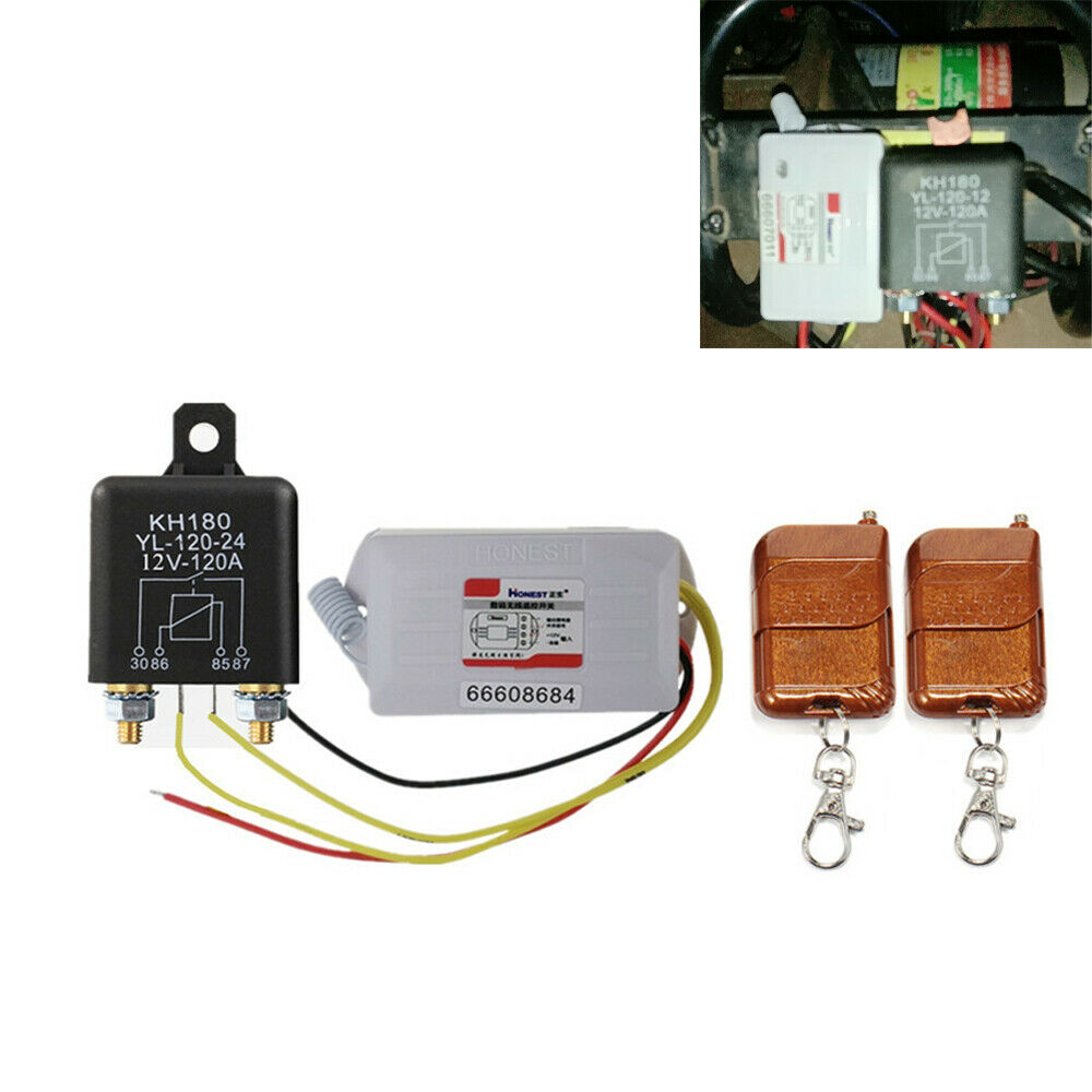 2x Wireless Remote Control Motorcycle Battery Disconnect Cut Off Isolator Master