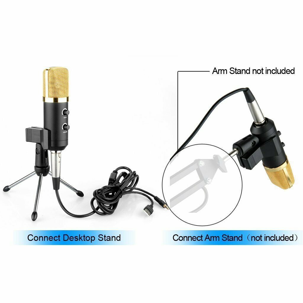 Condenser Microphone  Microphone Mic with Stand 3.5 Mm