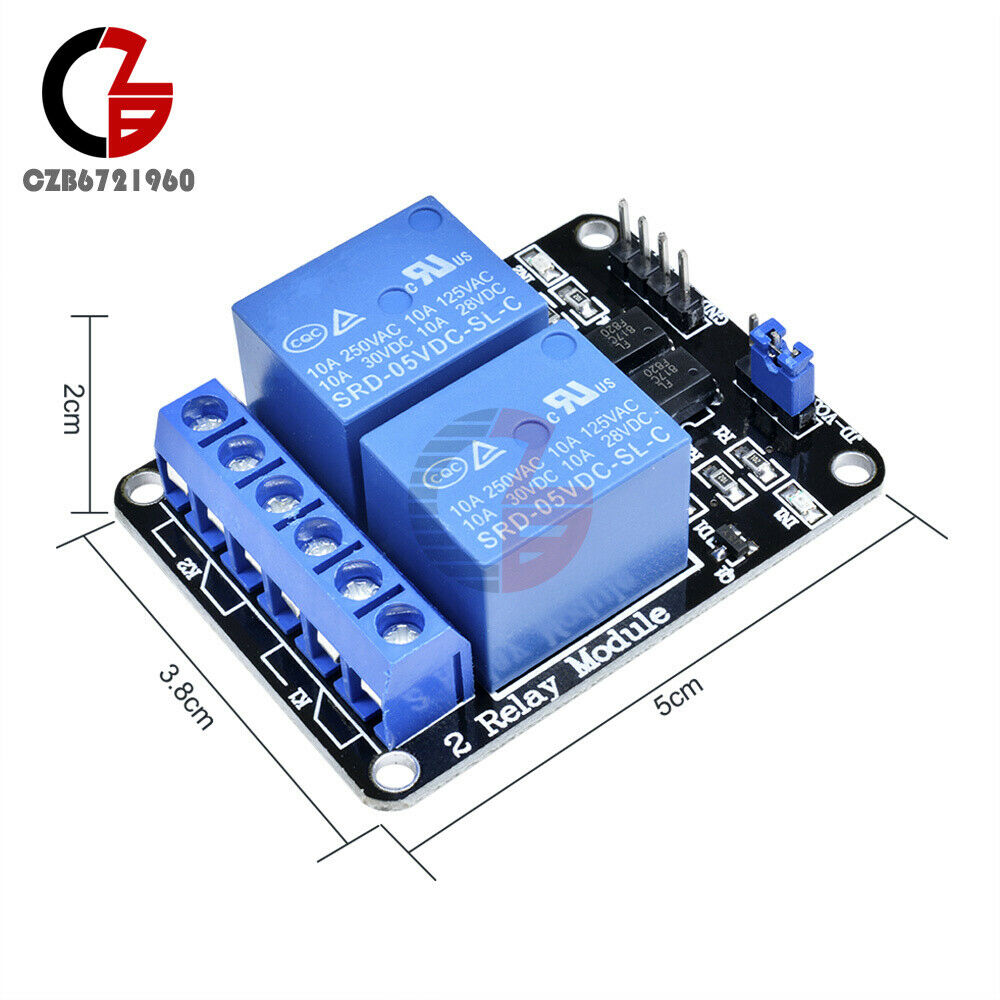 5V 2 Two Channel Relay Module With optocoupler for Arduino PIC ARM DSP AVR