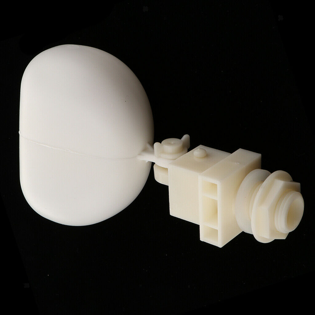 Plastic Float Valve for Water Tank Fountain, Auto Fill with Adjustable Arm White