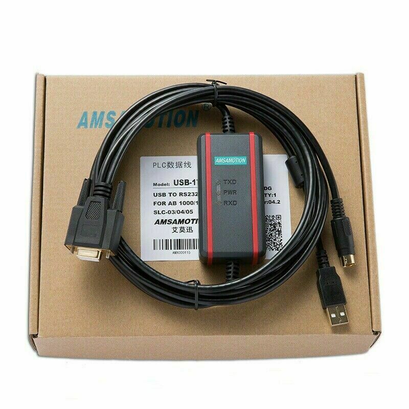 New USB-1761-1747-CP3+ For MicroLonix SLC 5/03 5/04 5/05 PLC Programming Cable