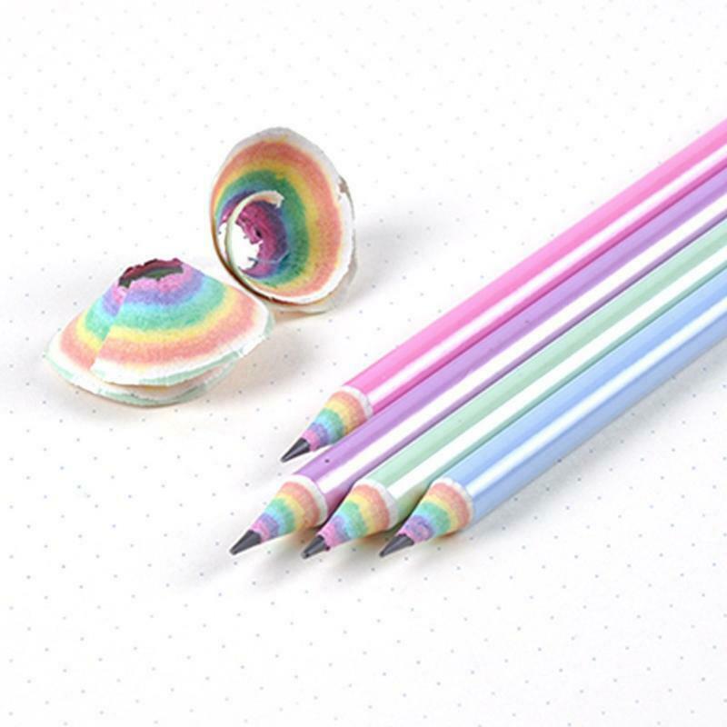Set of 12 HB Pencils Rainbow HB Pencils for Class Rewards Student School Home