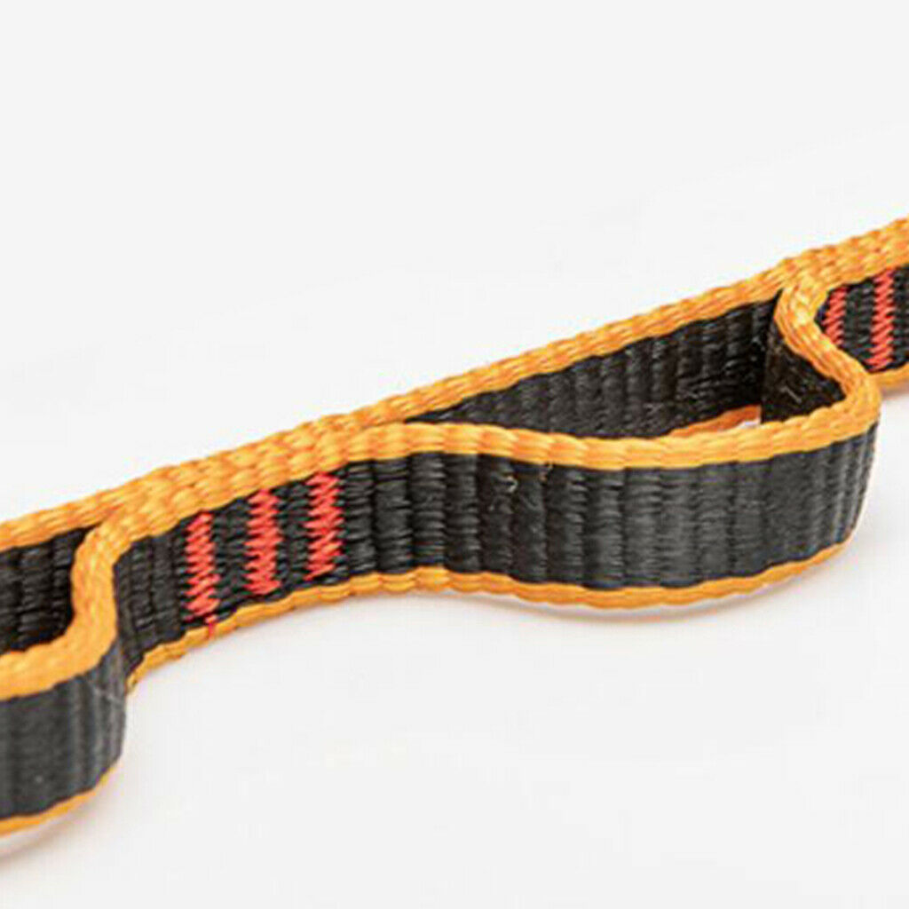 16mm Sewn Loop Daisy Chain Webbing Sling For Rock Climbing Harness Yellow