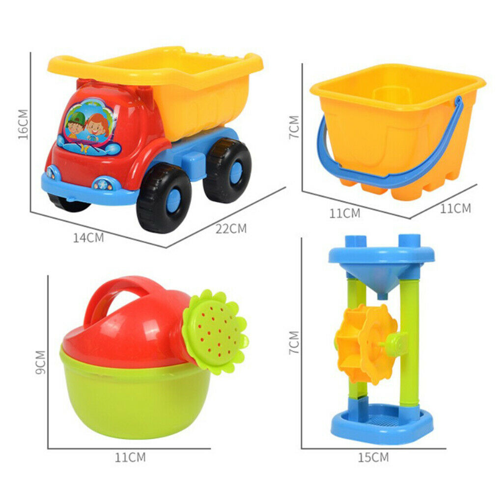 Kids Summer Sand Beach Game Toys Outside Sandpit Tool Water Game 9pcs Bucket