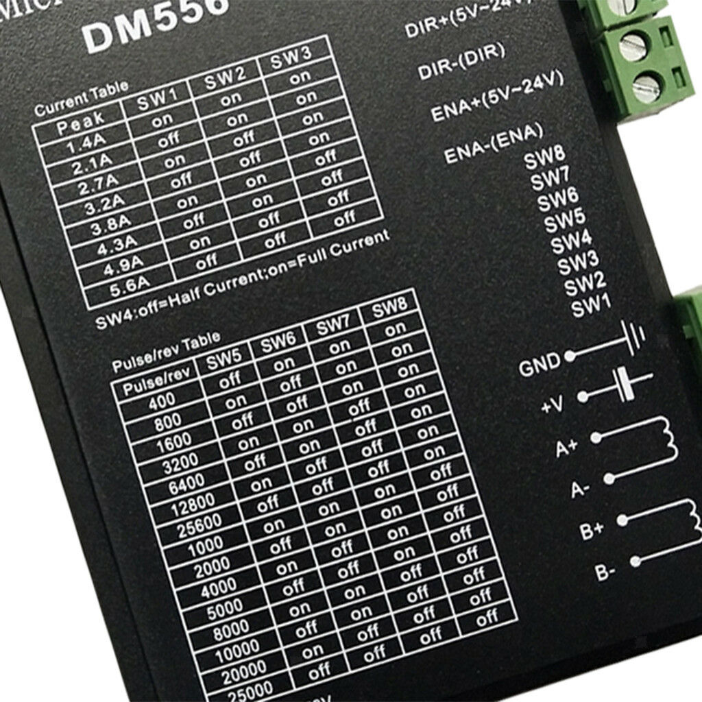 DM556 Digital Stepper Motor Driver, 24-50VDC, 1-5.6A