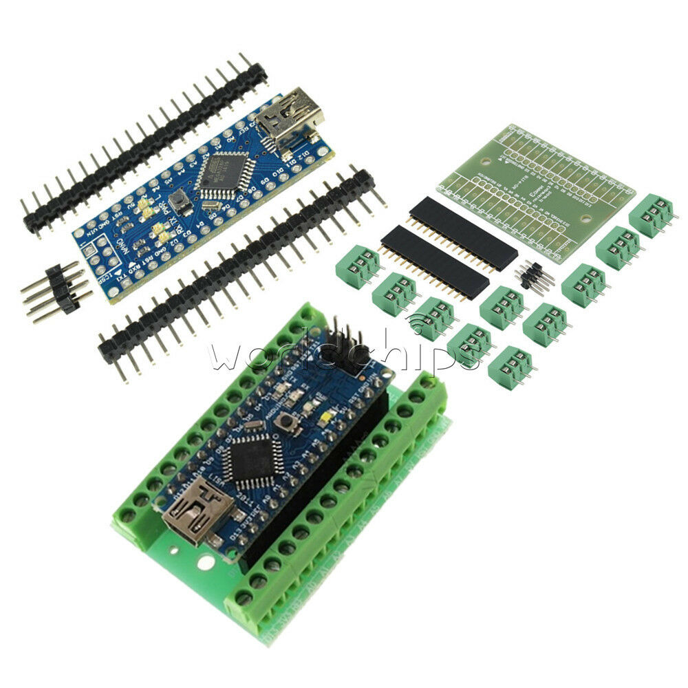 Nano V3.0 CH340G ATmega328 5V/16MHz Terminal Adapter Sheild Board for Arduino
