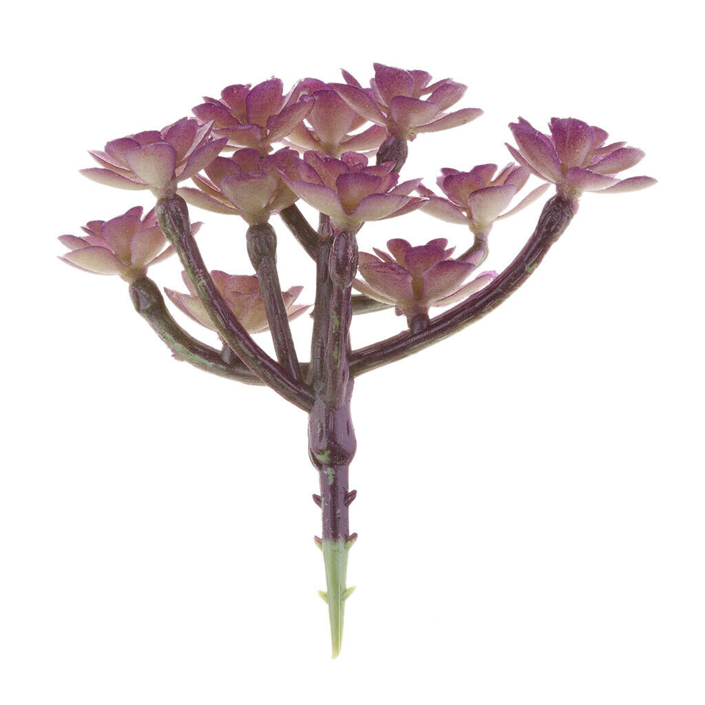 2 Pcs Artificial Succulent Plant Flower Cactus Home Decor Red