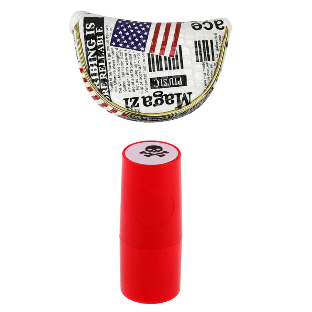 Golf Mallet Putter Cover Headcover Protector W/  Closure Ball Stamp