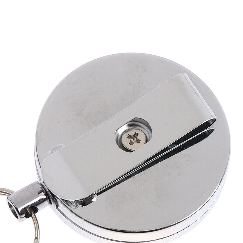 Retractable Pull Key Ring ID Badge Lanyard Name Tag Card Holder Belt ClipY1