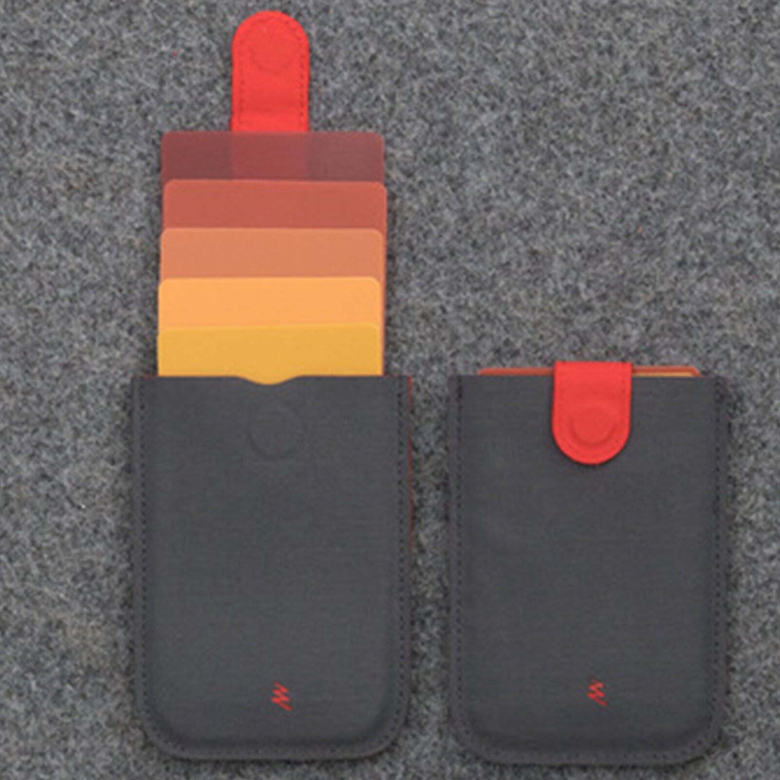 Mini Portable 5 Cards Color Holders Pulled Design Men Wallet Gradient