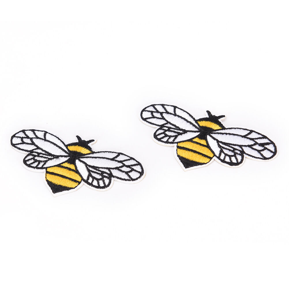 Fashion bee embroidered sew iron on patch badge fabric bag clothes appliqu.l8