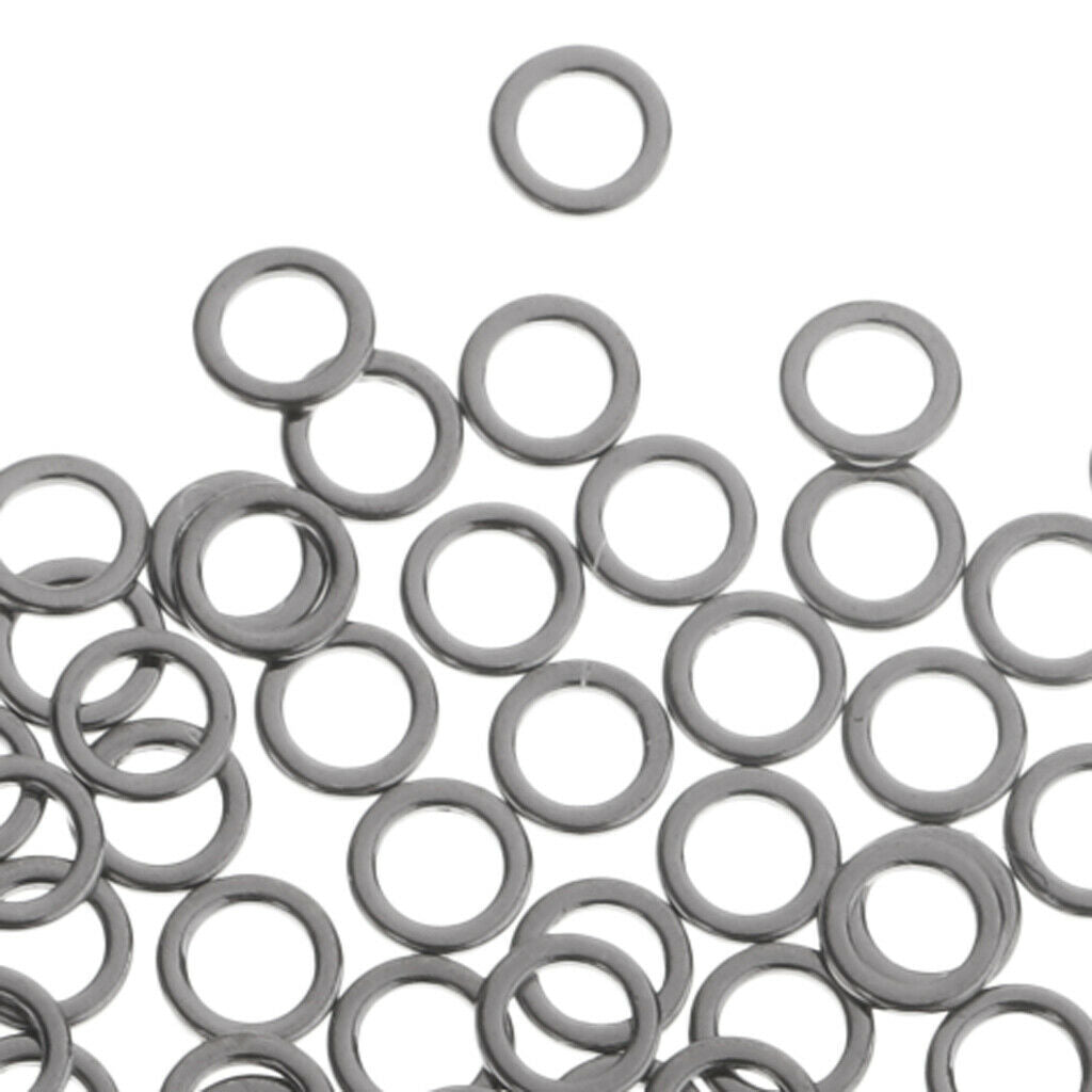 100pcs Stainless Steel Fishing Rig Rings Terminal Tackle Round Rings 3.7mm