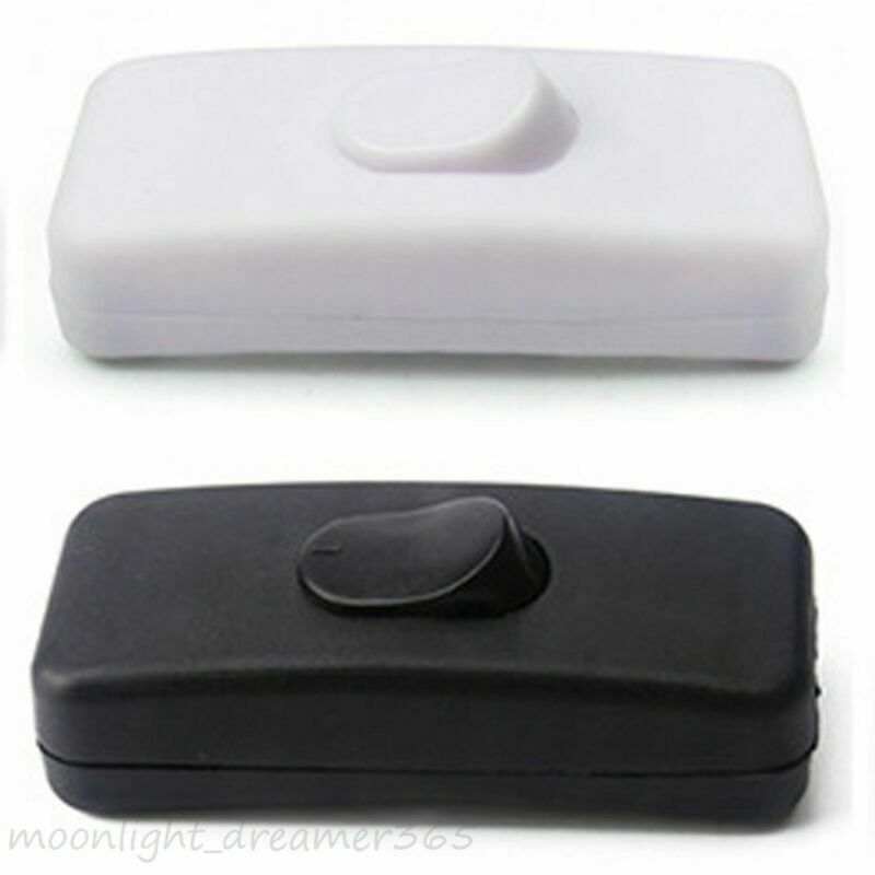 2Pcs In Line ON/OFF Rocker Light Switch 2A 110-250V Table Floor Lamp