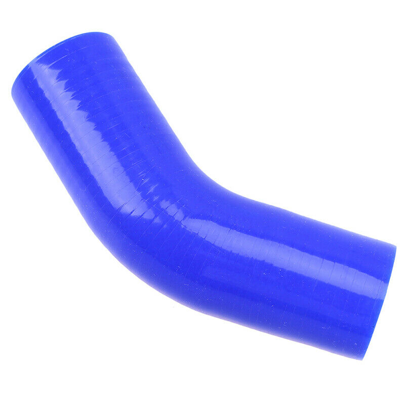 Blue 45 Degree Silicone Elbow Radiator Hose Straight Air Water Intake Pipe 45mm