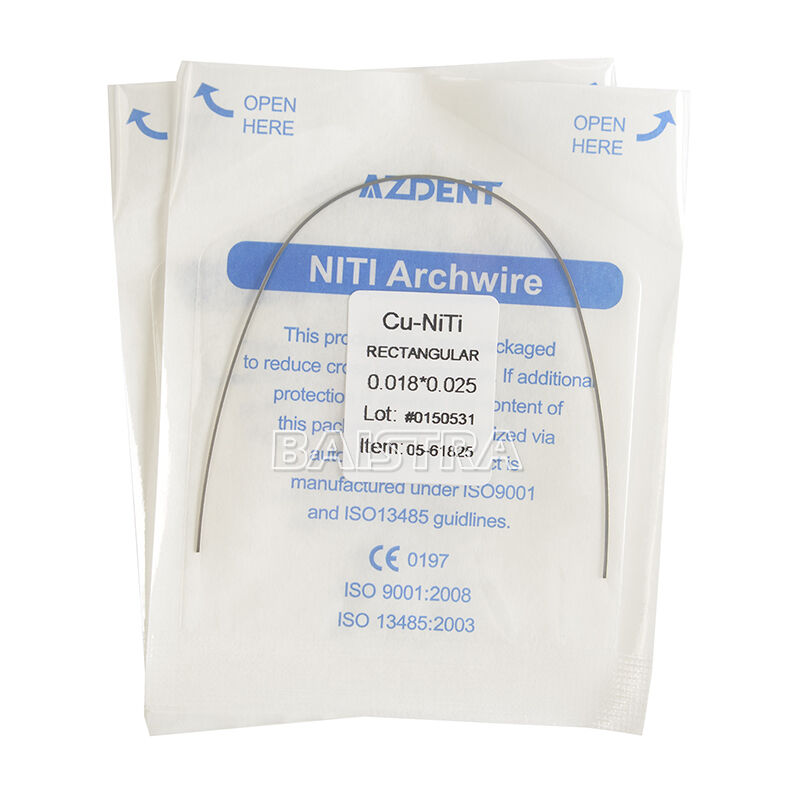 50Packs Dental Cu NiTi Copper Nickel Titanium Rectangular Arch Wires 0.018*0.025